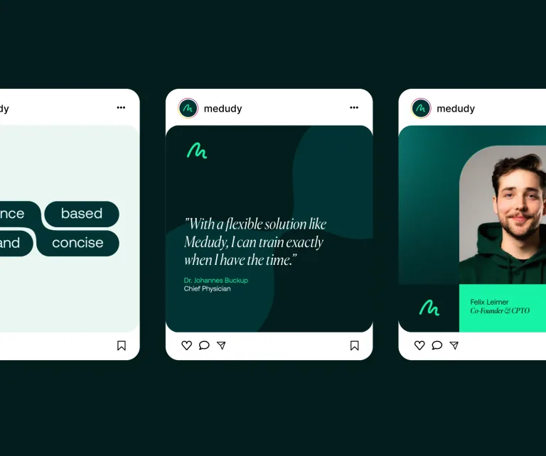Medudy social media brand applications